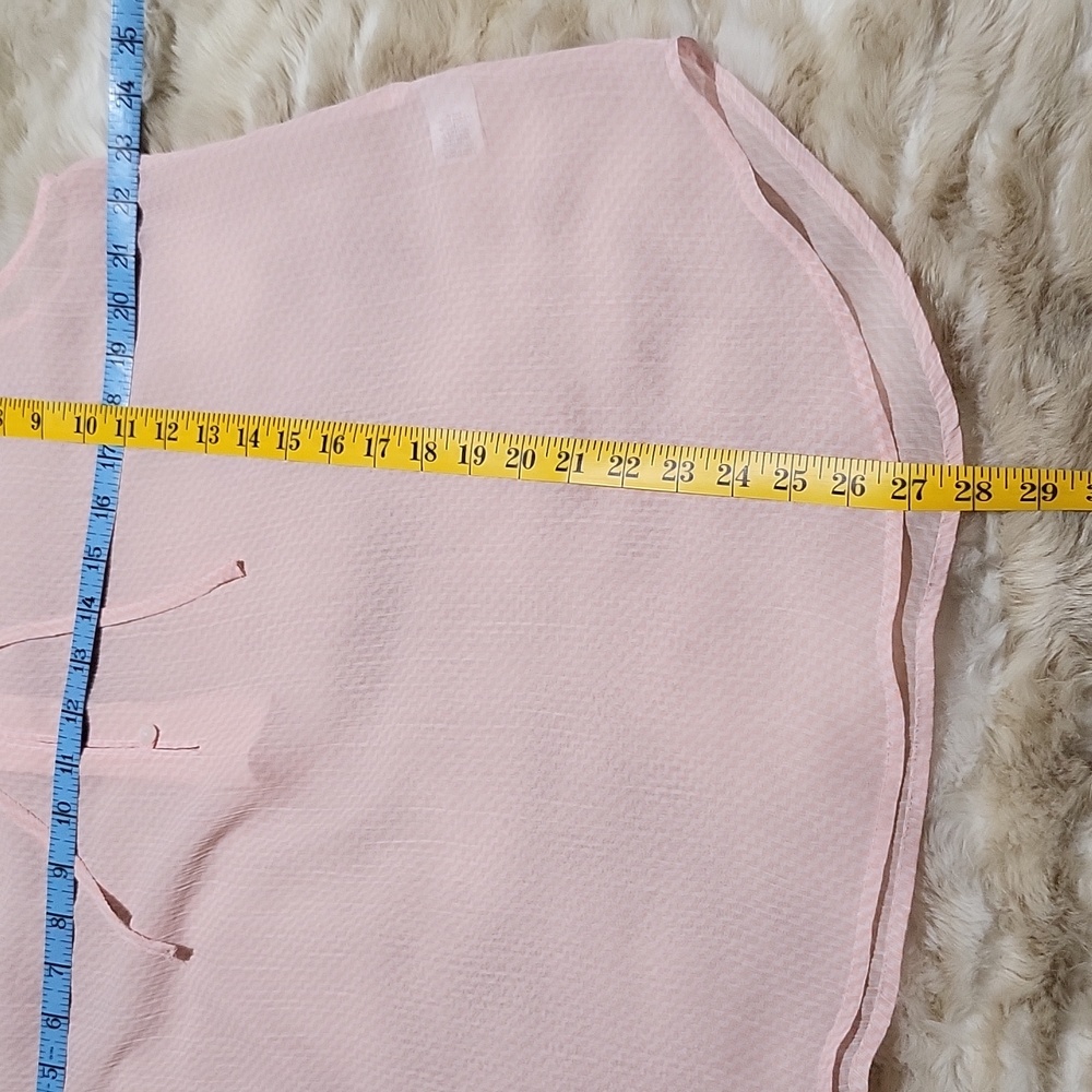 EUC Pink and White Sheer Sleeveless Top - Picture 4 of 6
